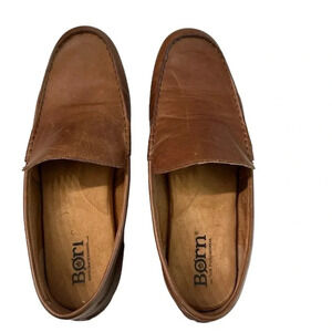 Born Brompton Men’s Brown Leather Slip-On Loafer Shoes Size 11.5 M GUC
